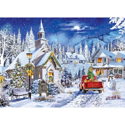 Glitter & Gold - Chapel's Winter Light 1000 Piece Jigsaw Puzzle