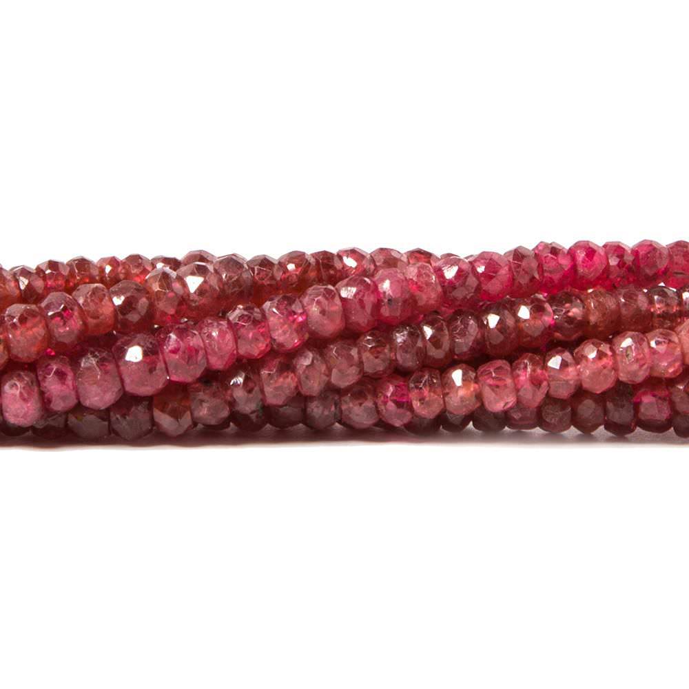 2-3.5mm Red Spinel Faceted Rondelle Beads 16 inch 185 pieces (ONLINE ORDER ONLY)