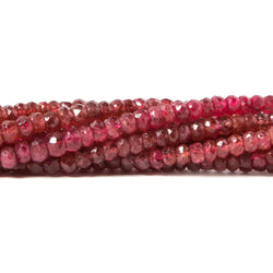 2-3.5mm Red Spinel Faceted Rondelle Beads 16 inch 185 pieces (ONLINE ORDER ONLY)