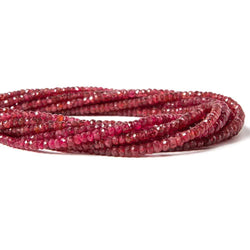 2-3.5mm Red Spinel Faceted Rondelle Beads 16 inch 185 pieces (ONLINE ORDER ONLY)