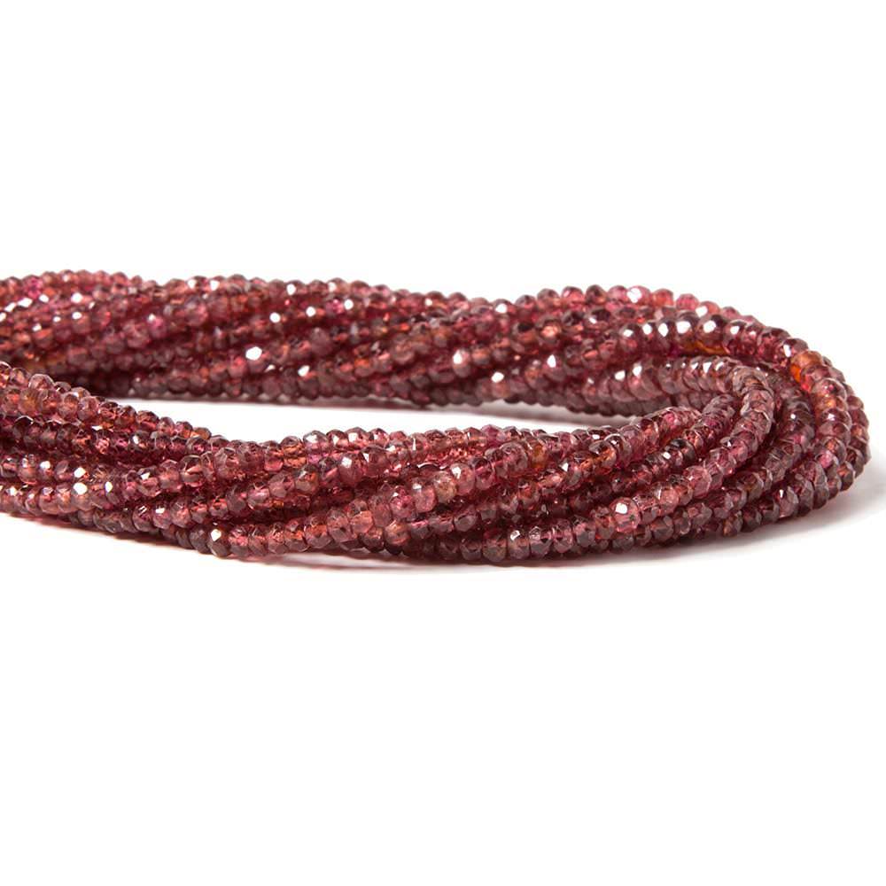 2-3mm Red Spinel Faceted Rondelle Beads 16 inch 240 pieces (ONLINE ORDER ONLY)