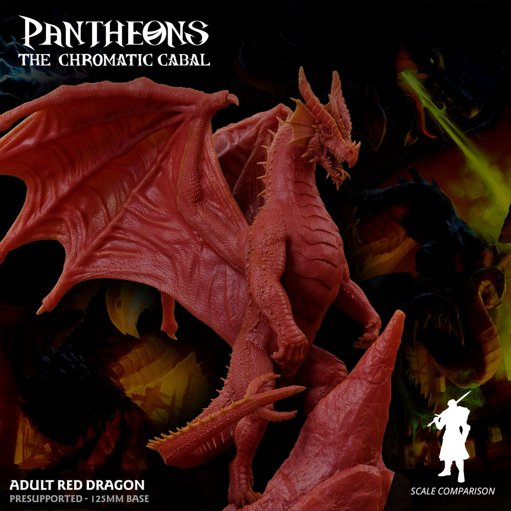 3D Printed Sordane Publishing Adult Red Dragon Pantheons The Chromatic Cabal 28 32mm D&D (Online Only)