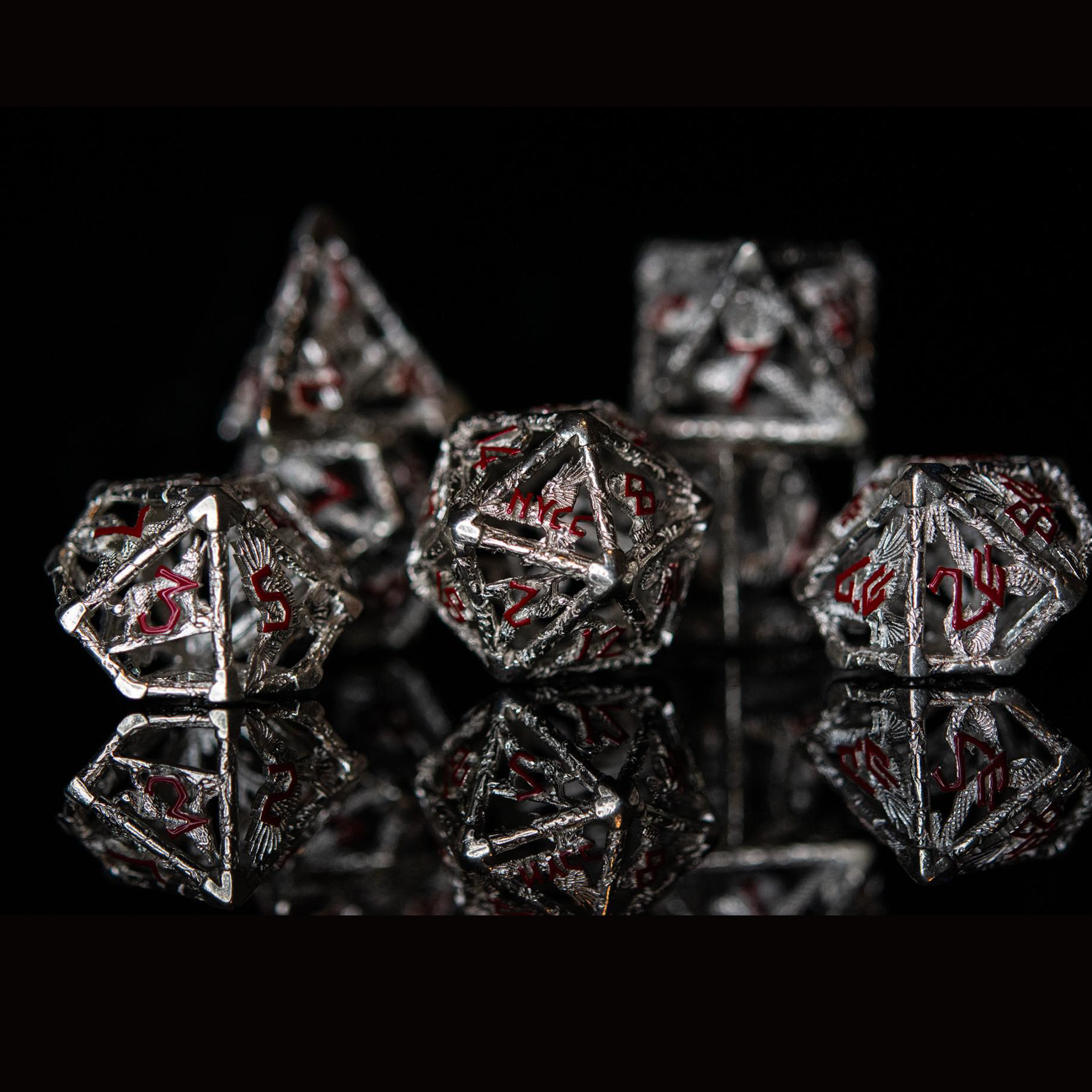 NYCC Exclusive Sterling Silver Dice Set - Red (ONLINE ORDER ONLY)