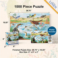 Audubon - Harmony of Birds and Stream 1000 Piece Jigsaw Puzzle
