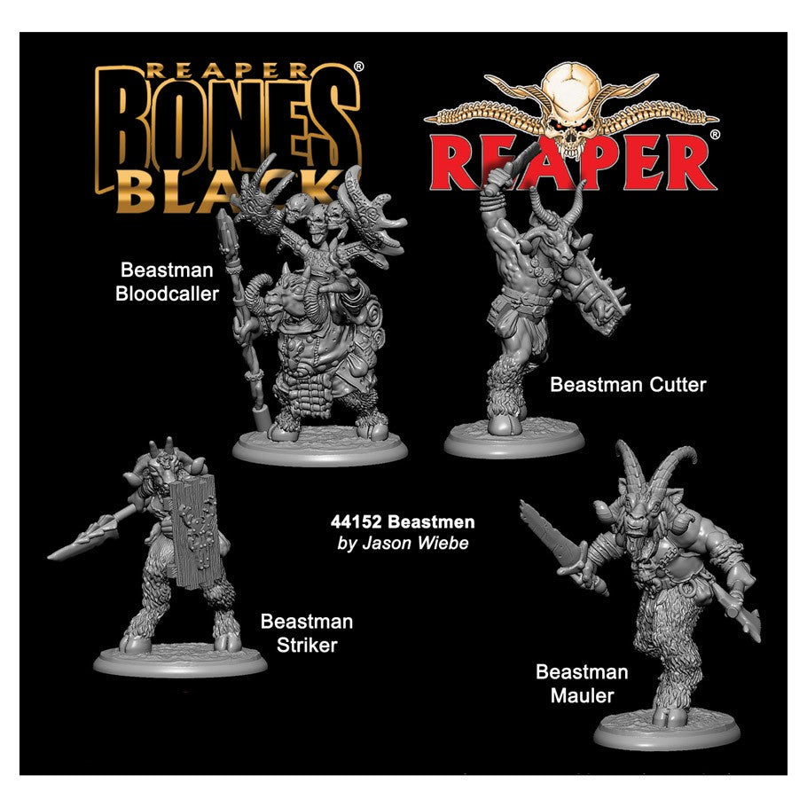 Reaper Bones Black: Beastmen (4) (ONLINE ORDER ONLY)