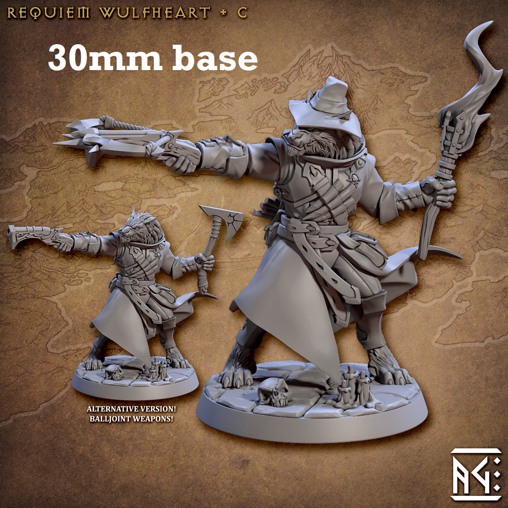 Requiem Wulfheart: Sculpt C (Female Werewolf Hunter)