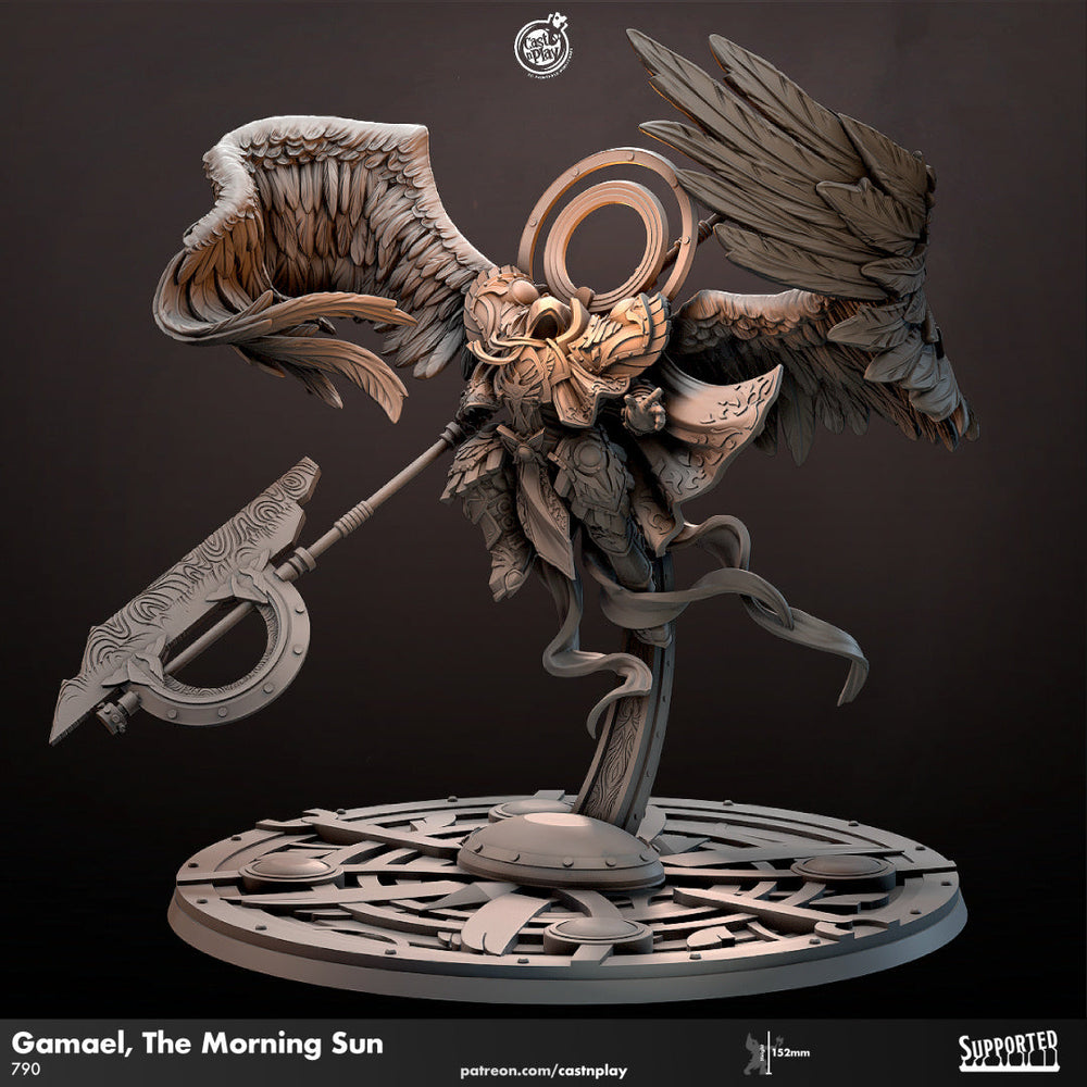 3D Printed Cast n Play - Gamael The Morning Sun 28mm 32mm D&D (Online Only)
