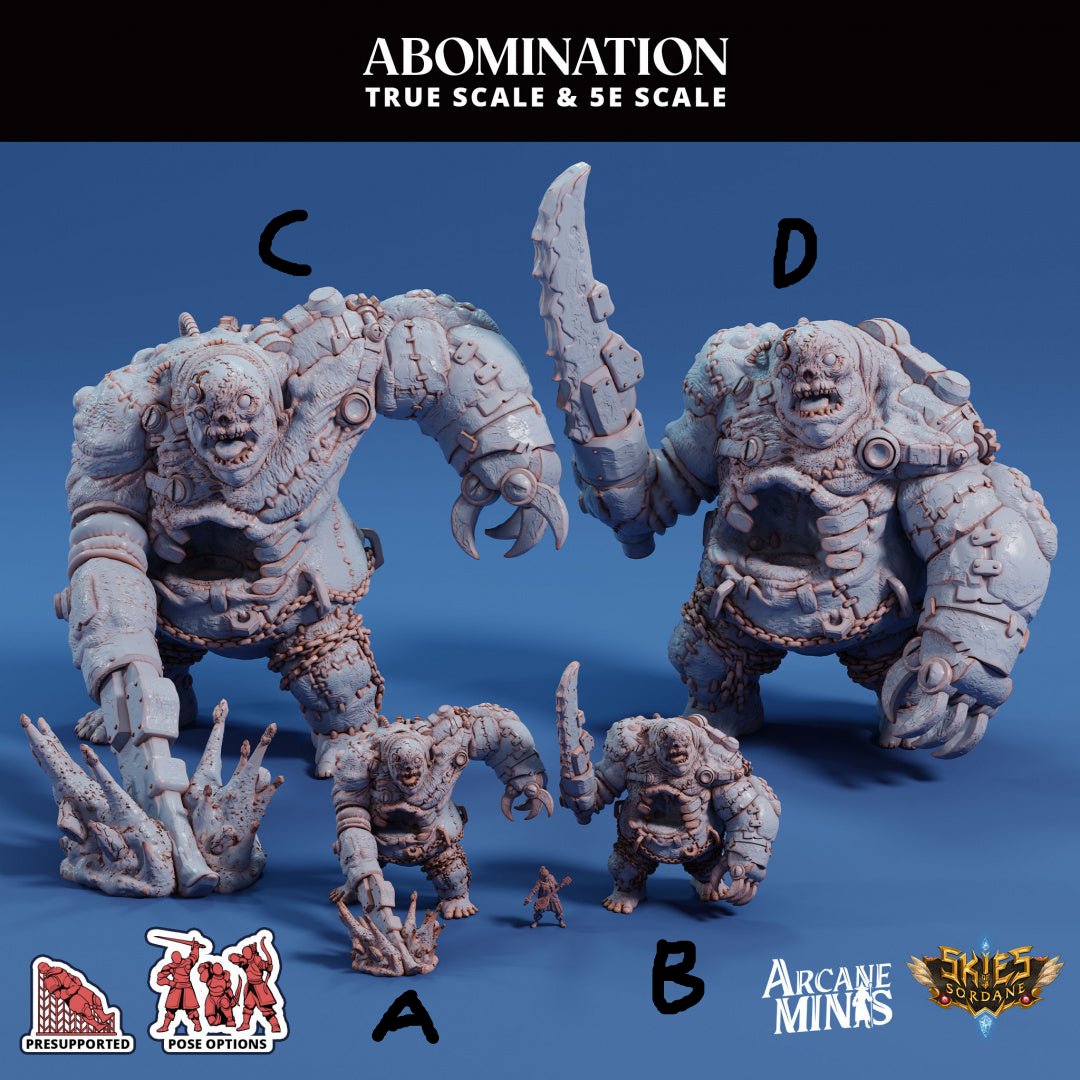 3D Printed Sordane Publishing Arcane Minis Cult of Umiera Abomination 28 32mm D&D (Online Only)