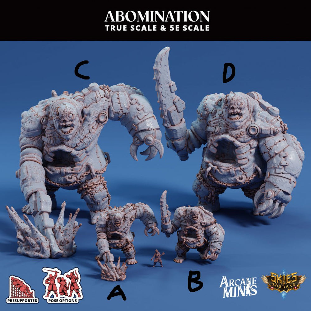 3D Printed Sordane Publishing Arcane Minis Cult of Umiera Abomination 28 32mm D&D (Online Only)