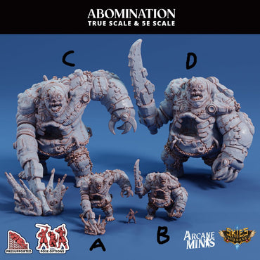 3D Printed Sordane Publishing Arcane Minis Cult of Umiera Abomination 28 32mm D&D (Online Only)