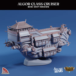 3D Printed Sordane Publishing Arcane Minis Mini Ship - Algor Cruiser 28 32mm D&D (Online Only)