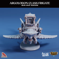 3D Printed Sordane Publishing Arcane Minis Mini Ship - Argolodon Frigate 28 32mm D&D (Online Only)