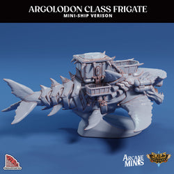 3D Printed Sordane Publishing Arcane Minis Mini Ship - Argolodon Frigate 28 32mm D&D (Online Only)
