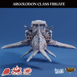 3D Printed Sordane Publishing Airship Argolodon Class Frigate MM (XYZ) 931 x 793 x 355 28 32mm D&D (Online Only)