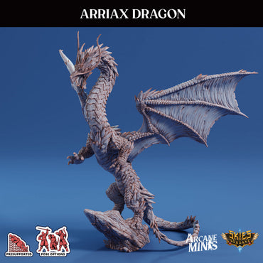 3D Printed Sordane Publishing Arriax Dragon Mighty Skies A Sordane Stories Set 28 32mm D&D (Online Only)