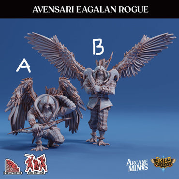 3D Printed Sordane Publishing Avensari Eagalan Rogue Mighty Skies A Sordane Stories Set 28 32mm D&D (Online Only)
