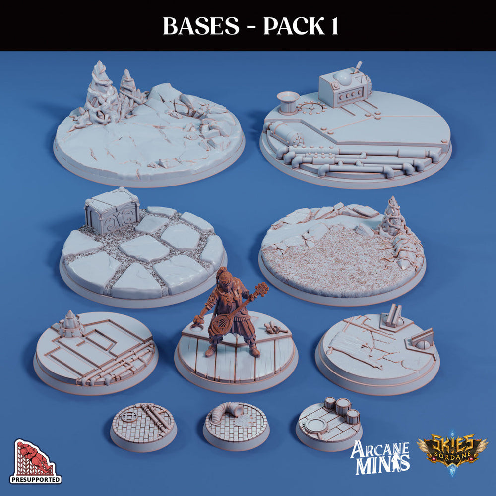3D Printed Sordane Publishing Base Pack 1 Sordane Bases 28 32mm D&D (Online Only)