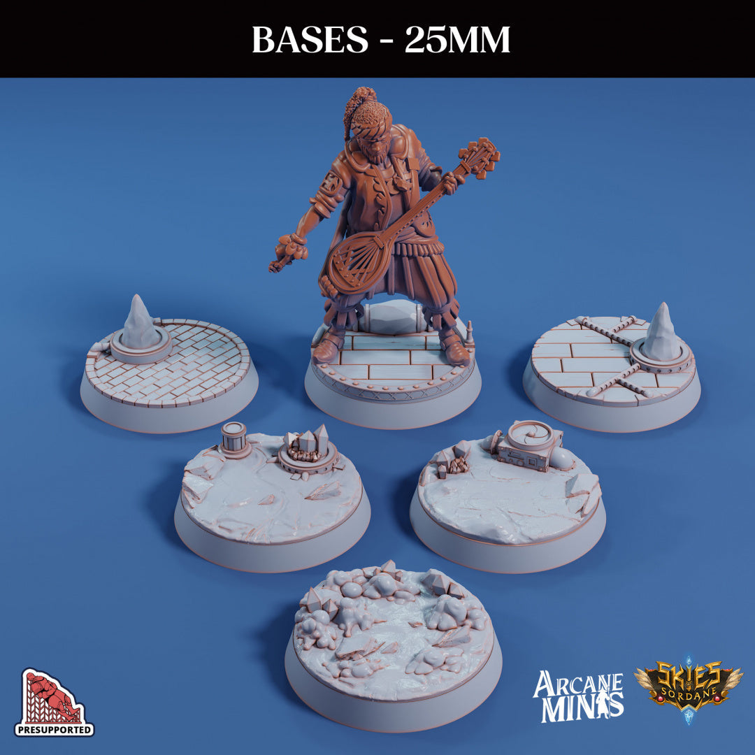 3D Printed Sordane Publishing Base Pack 3 Sordane Bases 28 32mm D&D (Online Only)