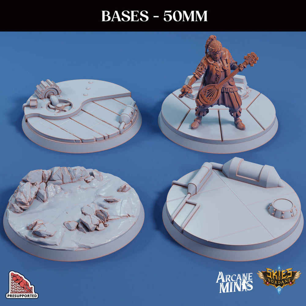 3D Printed Sordane Publishing Base Pack 3 Sordane Bases 28 32mm D&D (Online Only)