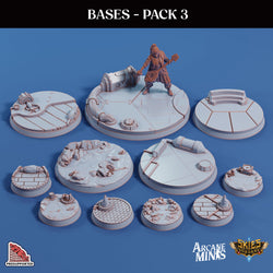 3D Printed Sordane Publishing Base Pack 3 Sordane Bases 28 32mm D&D (Online Only)