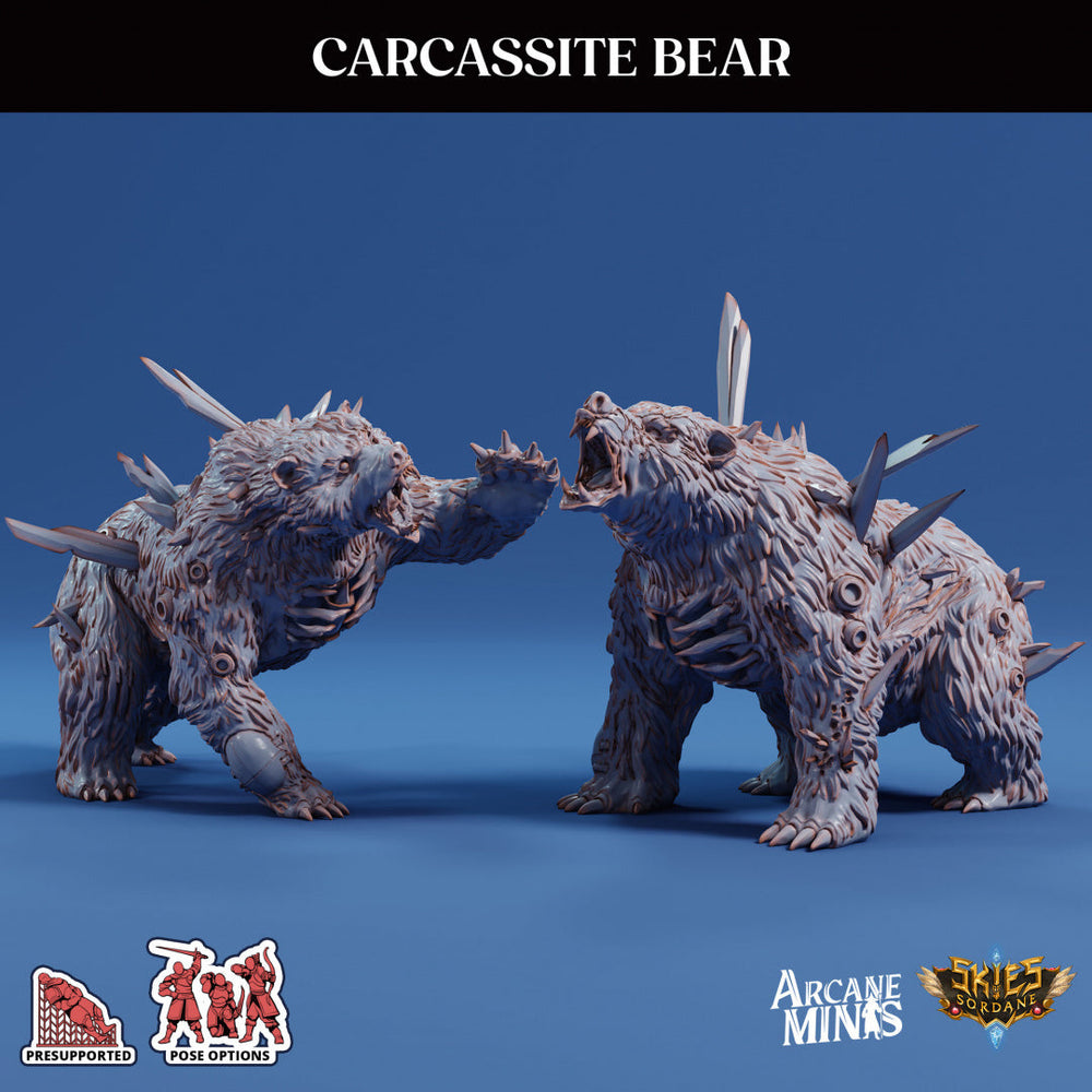 3D Printed Sordane Publishing Arcane Minis Carcassite Beast Bear Cult of Umiera 28 32mm D&D (Online Only)
