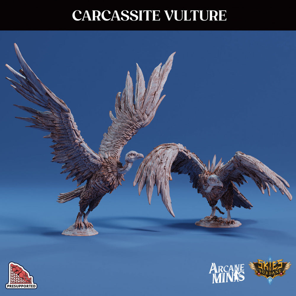 3D Printed Sordane Publishing Arcane Minis Carcassite Vulture Cult of Umiera 28 32mm D&D (Online Only)