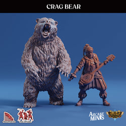 3D Printed Sordane Publishing Arcane Minis Crag Bear Cult of Umiera 28 32mm D&D (Online Only)