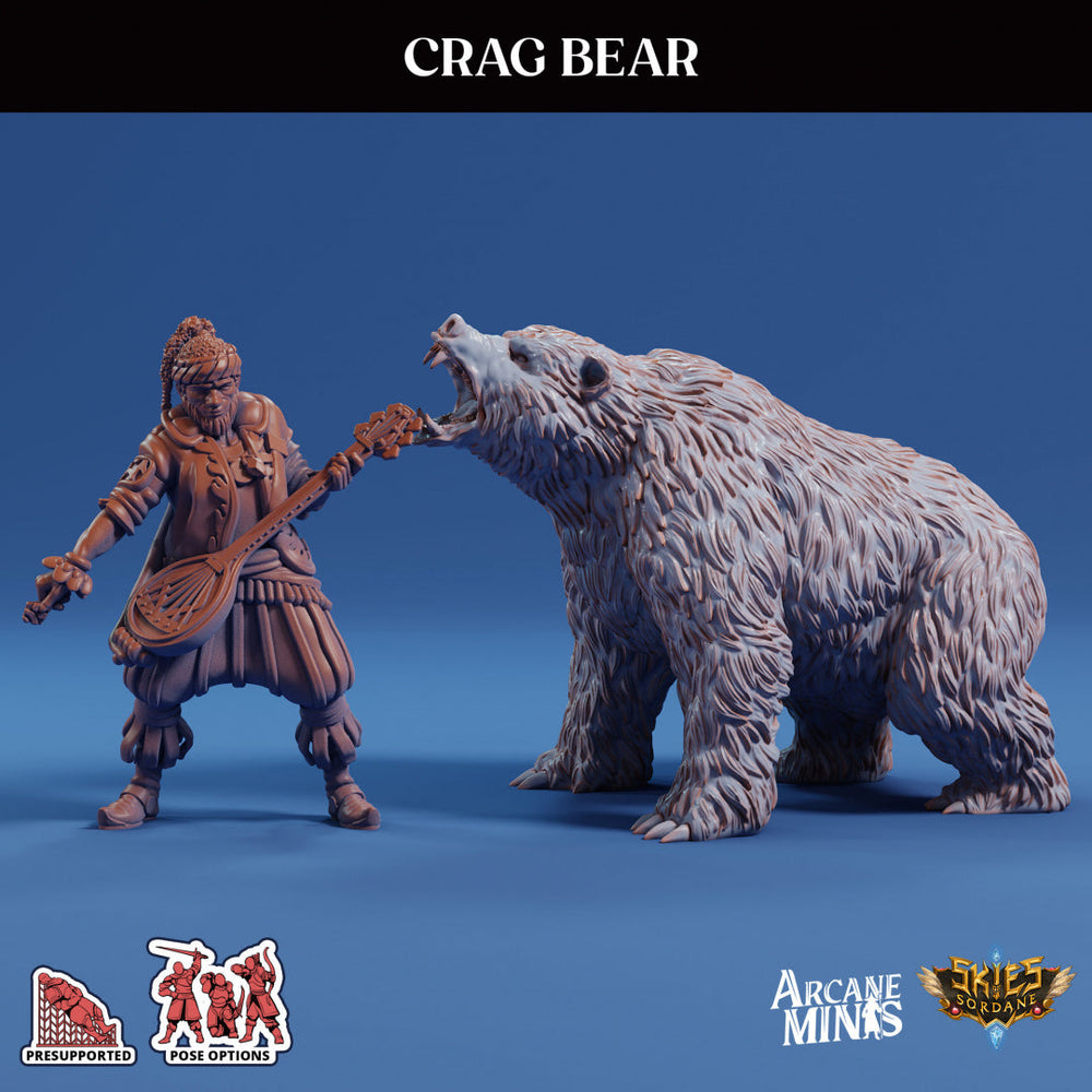 3D Printed Sordane Publishing Arcane Minis Crag Bear Cult of Umiera 28 32mm D&D (Online Only)