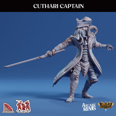 3D Printed Sordane Publishing Echoes of Madness - A Sordane Stories Cuthari Captain 28 32mm D&D (Online Only)