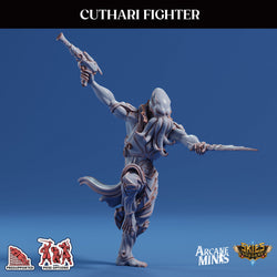 3D Printed Sordane Publishing Echoes of Madness - A Sordane Stories Cuthari Fighter 28 32mm D&D (Online Only)