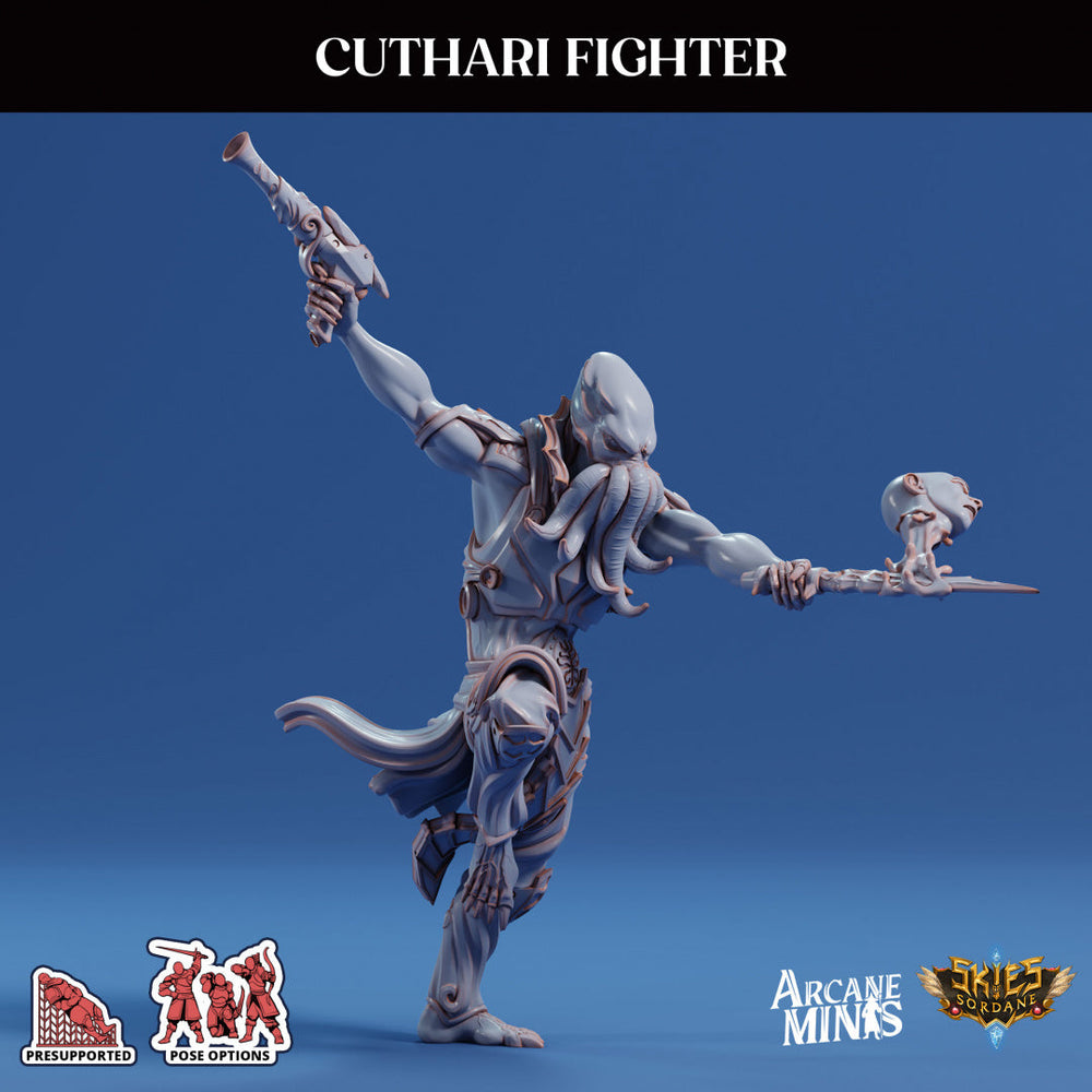 3D Printed Sordane Publishing Echoes of Madness - A Sordane Stories Cuthari Fighter 28 32mm D&D (Online Only)