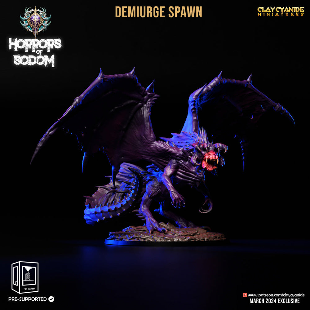 3D Printed Clay Cyanide Horrors of Sodom - Demiurge Spawn 28mm 32mm D&D (Online Only)