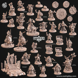 3D Printed Cast n Play Dwarven Deepvein Delver Dwarven Legacy Set 28mm 32mm D&D (Online Only)