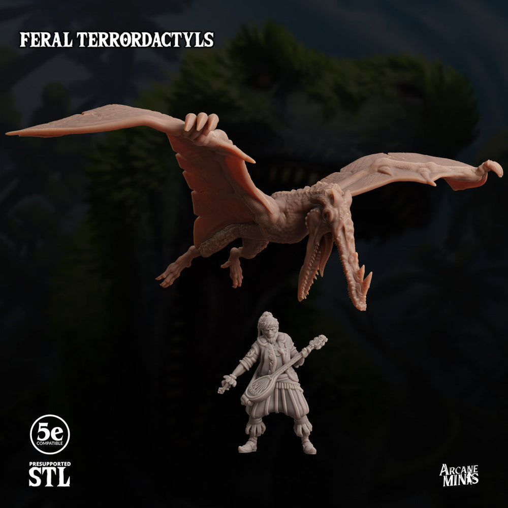 3D Printed Sordane Publishing Feral Terrordactyls 28 32mm D&D (Online Only)