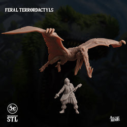 3D Printed Sordane Publishing Feral Terrordactyls 28 32mm D&D (Online Only)