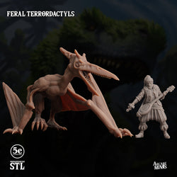 3D Printed Sordane Publishing Feral Terrordactyls 28 32mm D&D (Online Only)
