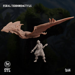 3D Printed Sordane Publishing Feral Terrordactyls 28 32mm D&D (Online Only)