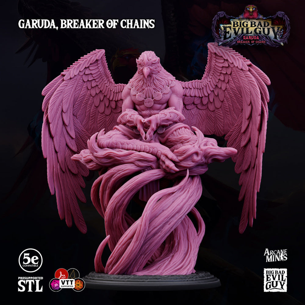 3D Printed Sordane Publishing Garuda, Breaker of Chains 28 32mm D&D (Online Only)