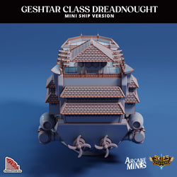 3D Printed Sordane Publishing Arcane Minis Mini Ship - Geshtar Dreadnought 28 32mm D&D (Online Only)