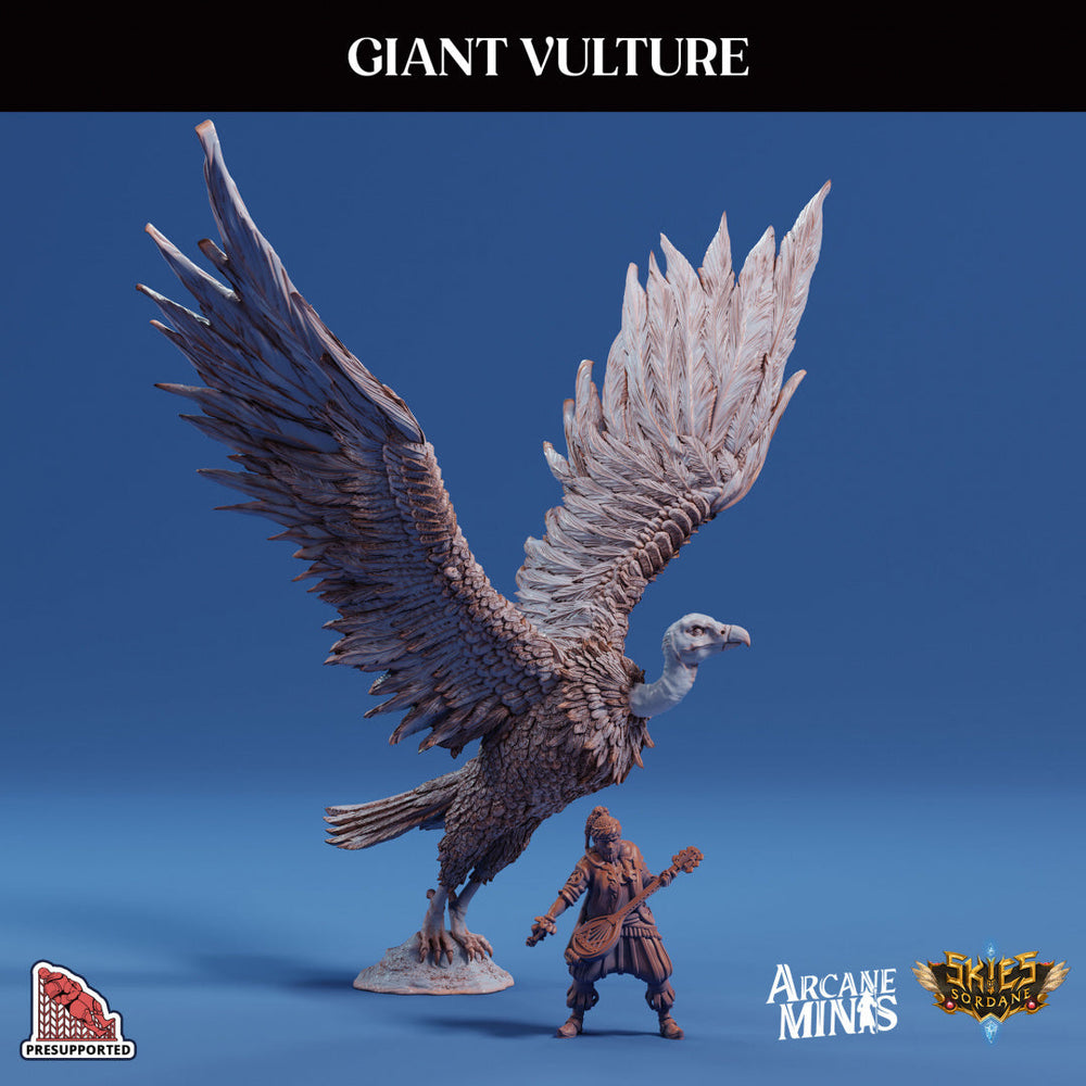 3D Printed Sordane Publishing Arcane Minis Giant Vulture Cult of Umiera 28 32mm D&D (Online Only)
