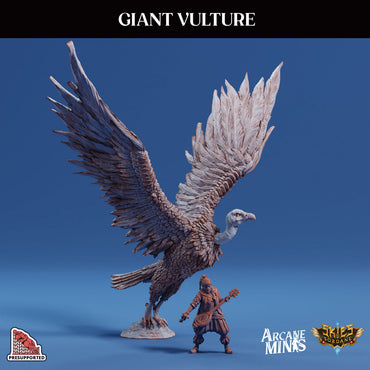 3D Printed Sordane Publishing Arcane Minis Giant Vulture Cult of Umiera 28 32mm D&D (Online Only)