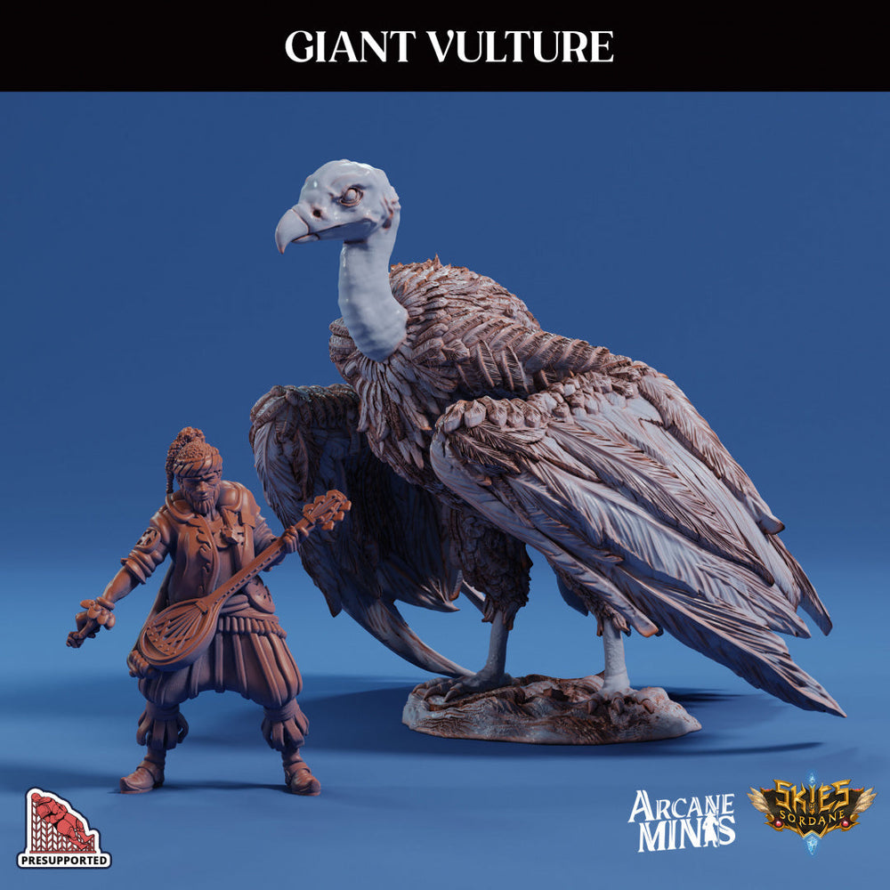 3D Printed Sordane Publishing Arcane Minis Giant Vulture Cult of Umiera 28 32mm D&D (Online Only)