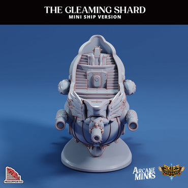 3D Printed Sordane Publishing Arcane Minis The Gleaming Shard Mini Ship 28 32mm D&D (Online Only)