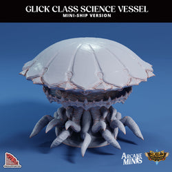 3D Printed Sordane Publishing Arcane Minis Mini Ship - Glick Science Vessel 28 32mm D&D (Online Only)