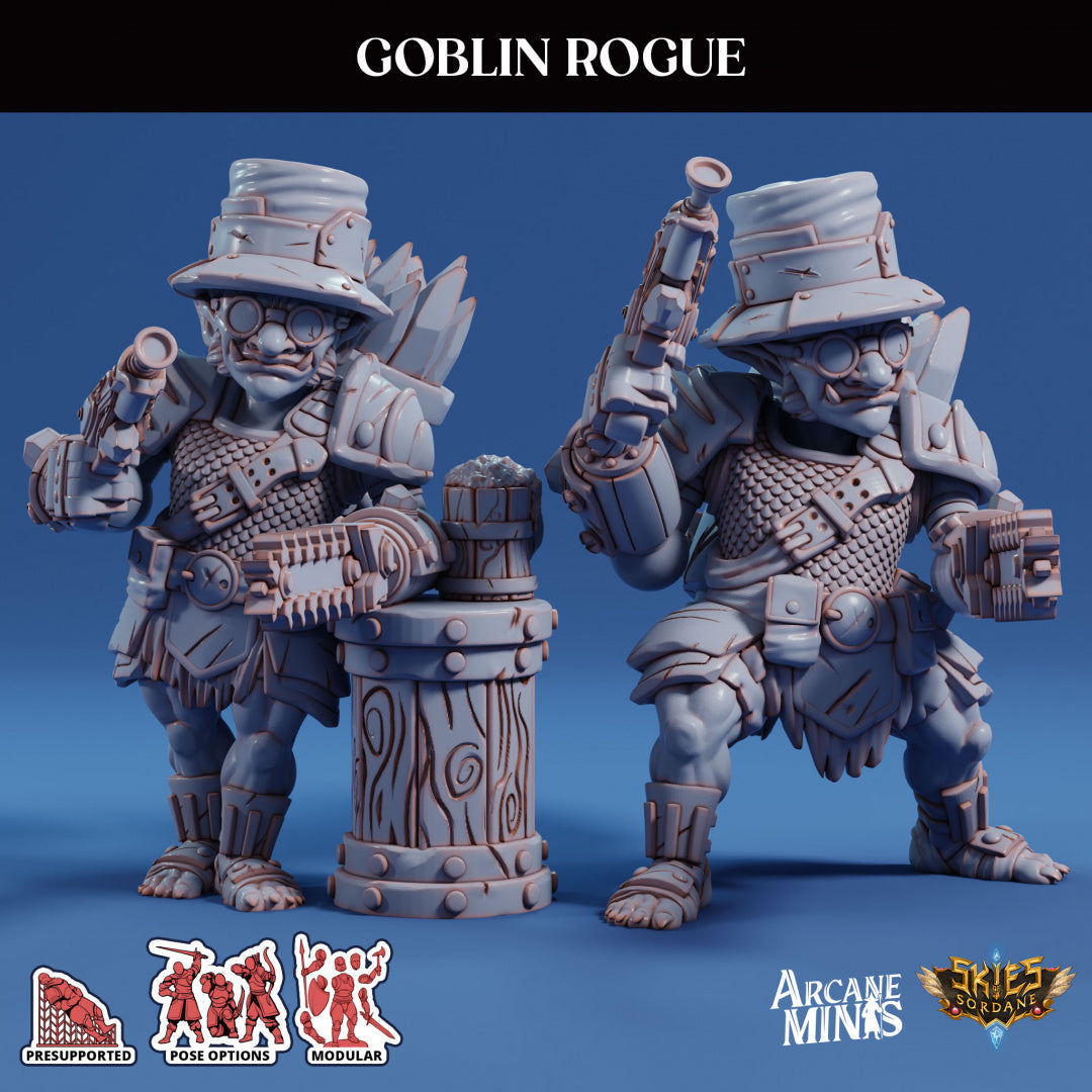3D Printed Sordane Publishing Arcane Minis Goblin Rogue Scrapper Pirates Set 28 32mm D&D (Online Only)