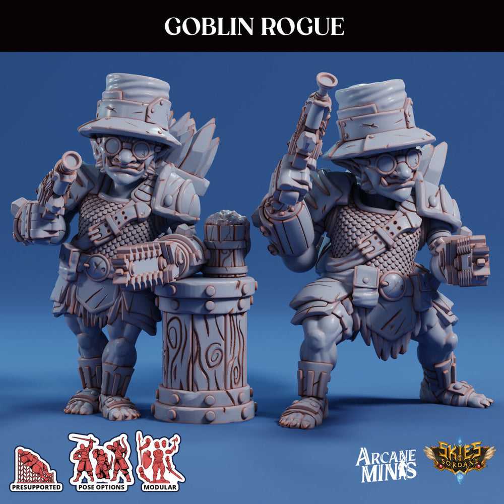 3D Printed Sordane Publishing Arcane Minis Goblin Rogue Scrapper Pirates Set 28 32mm D&D (Online Only)