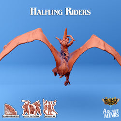 3D Printed Sordane Publishing - Halfling Rider 3 28 32mm D&D (Online Only)