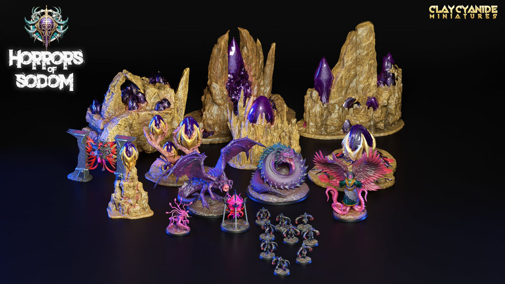 3D Printed Clay Cyanide Horrors of Sodom - Sulfire Wraith 28mm 32mm D&D (Online Only)