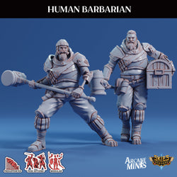 3D Printed Sordane Publishing Arcane Minis Human Barbarian Scrapper Pirates Set 28 32mm D&D (Online Only)