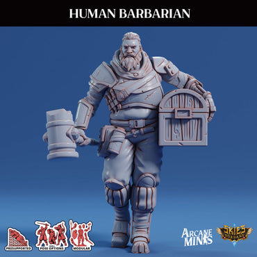 3D Printed Sordane Publishing Arcane Minis Human Barbarian Scrapper Pirates Set 28 32mm D&D (Online Only)